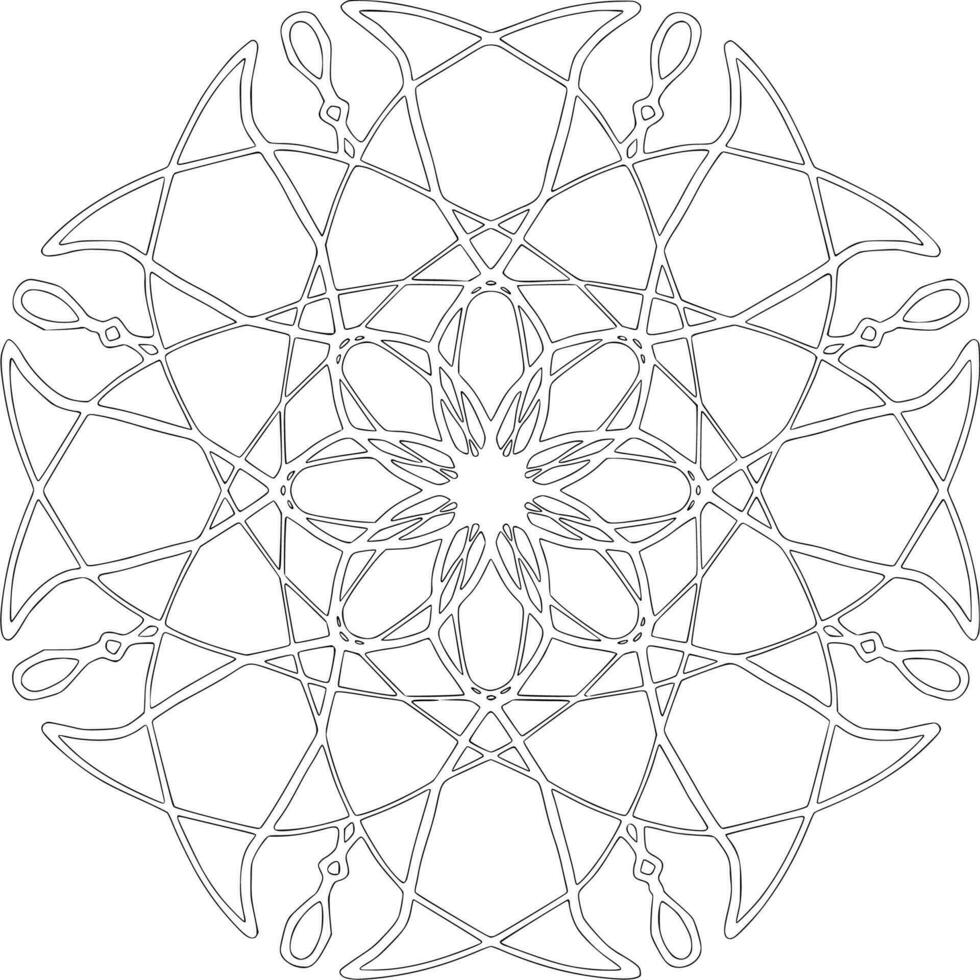 vektor silhuett av blommig prydnad på vit bakgrund
