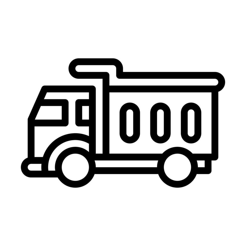 Dump LKW Linie Stil Symbol, Vektor Symbol können Sein benutzt zum Handy, Mobiltelefon, ui, Netz