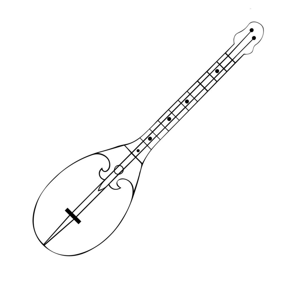 dombyra kazakh traditionell folk musikalisk instrument. vektor illustration.
