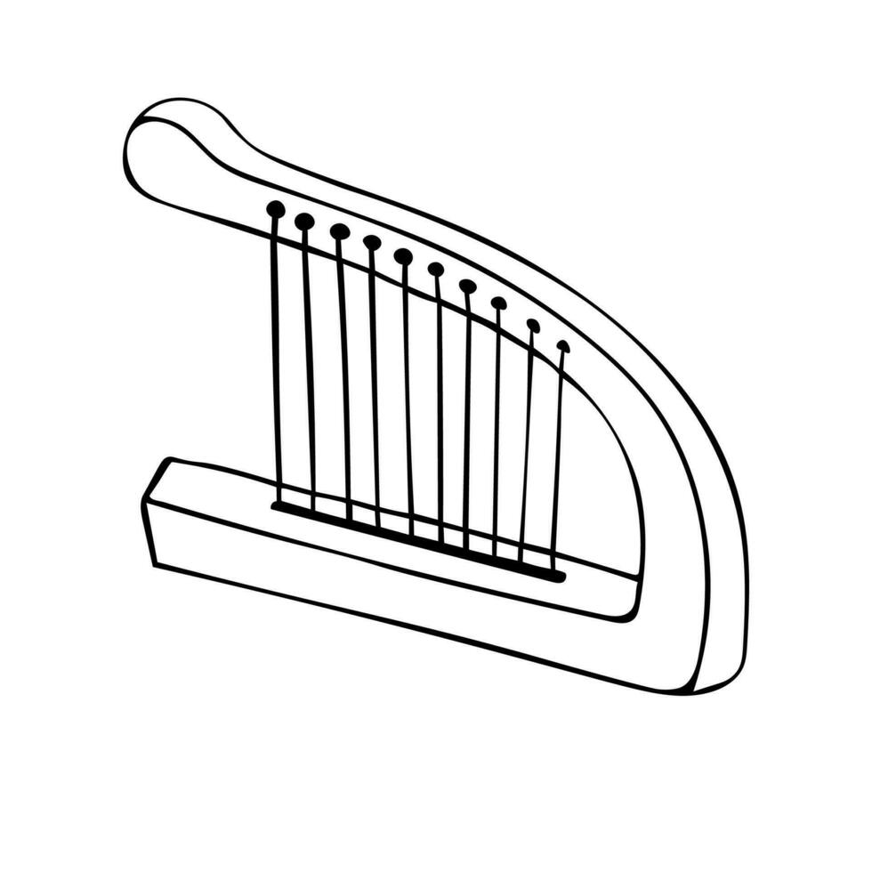 adyrna kazakh traditionell folk musikalisk instrument. vektor illustration