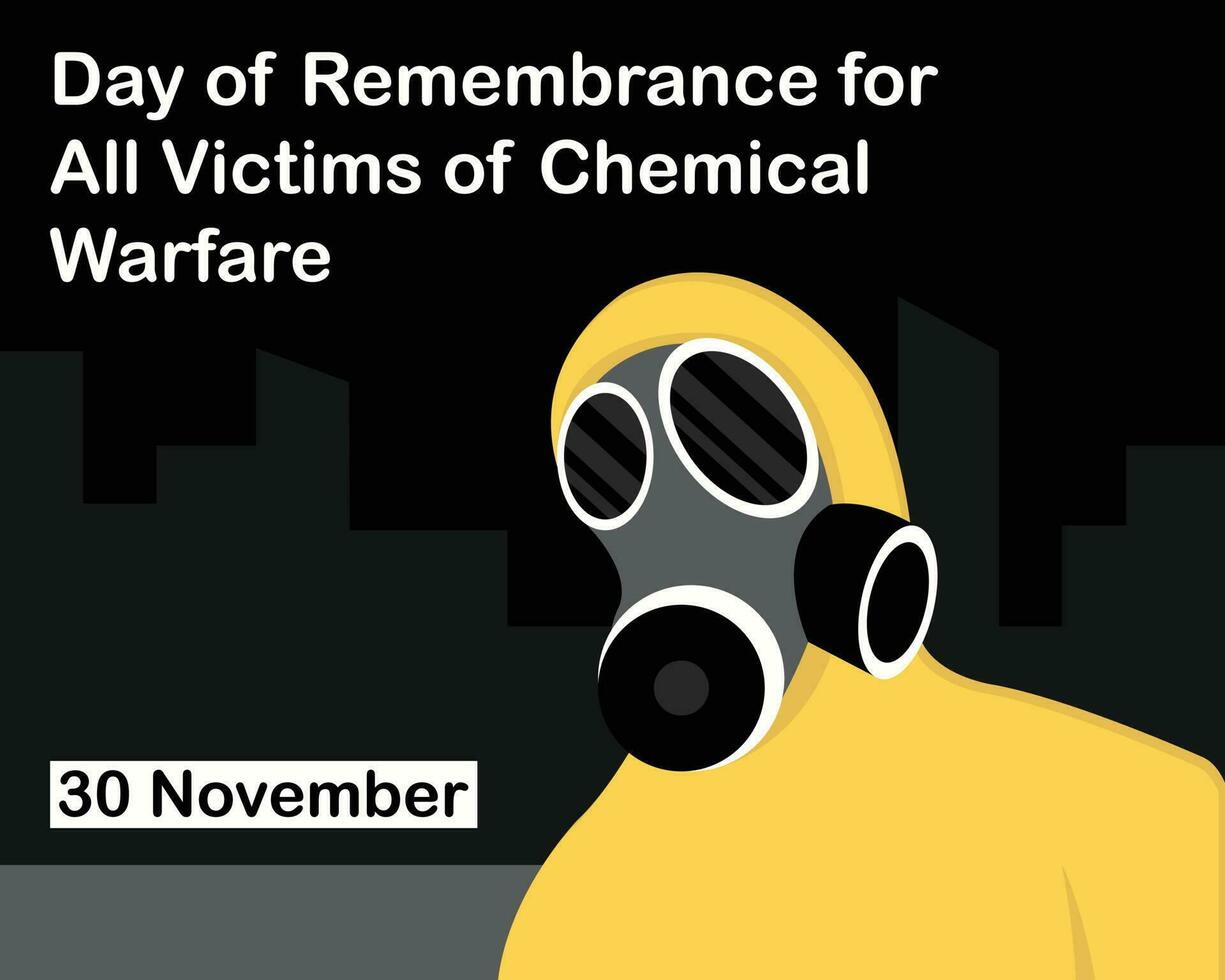 Illustration Vektor Grafik von Person tragen radioaktiv schützend Anzug, perfekt zum International Tag, die Opfer von chemisch Krieg, zelebrieren, Gruß Karte, usw.