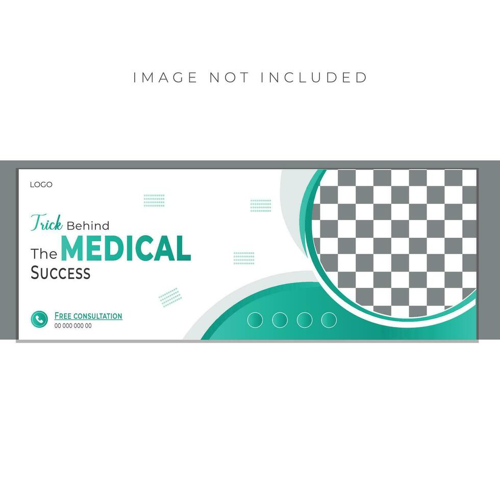 modern und Fachmann Sozial Medien Startseite Banner Design zum medizinisch. Gesundheitswesen Netz Banner Vorlage. Geschäft, Marketing, Werbung. vektor