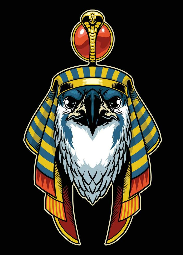 horus egyptisk Gud huvud vektor