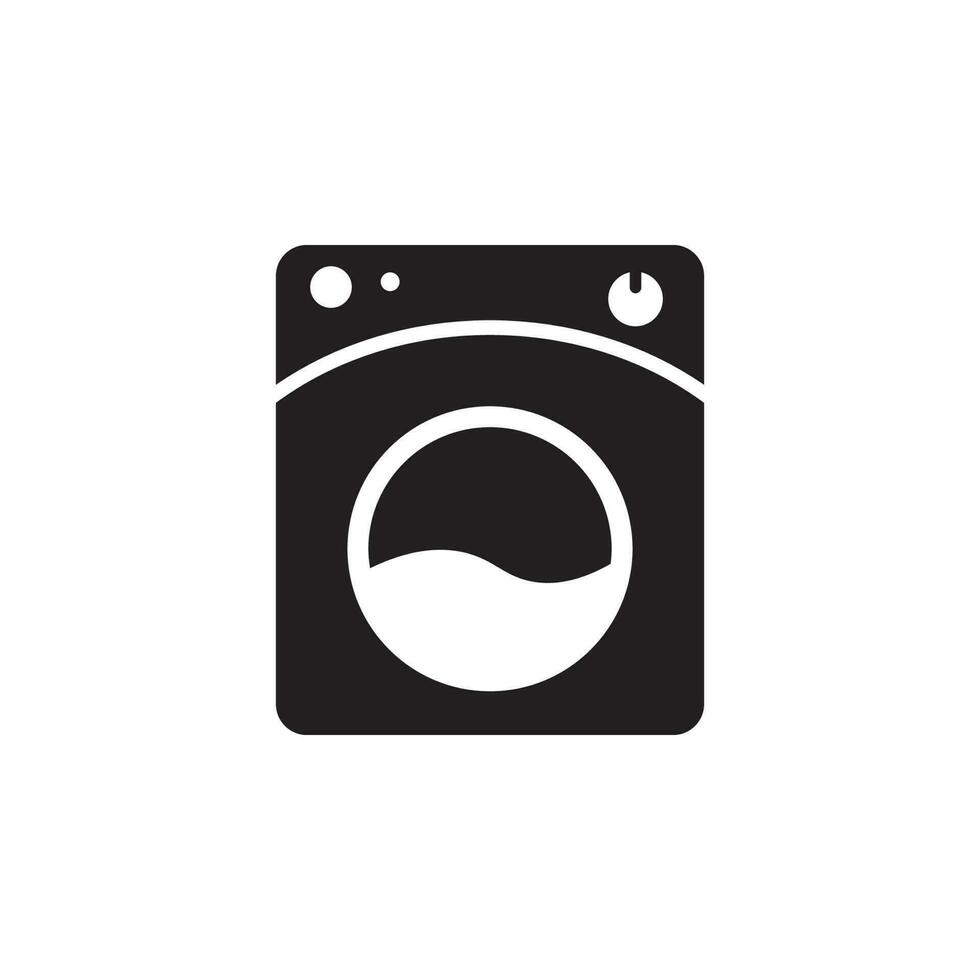 tvättning maskin vektor ikon illustration