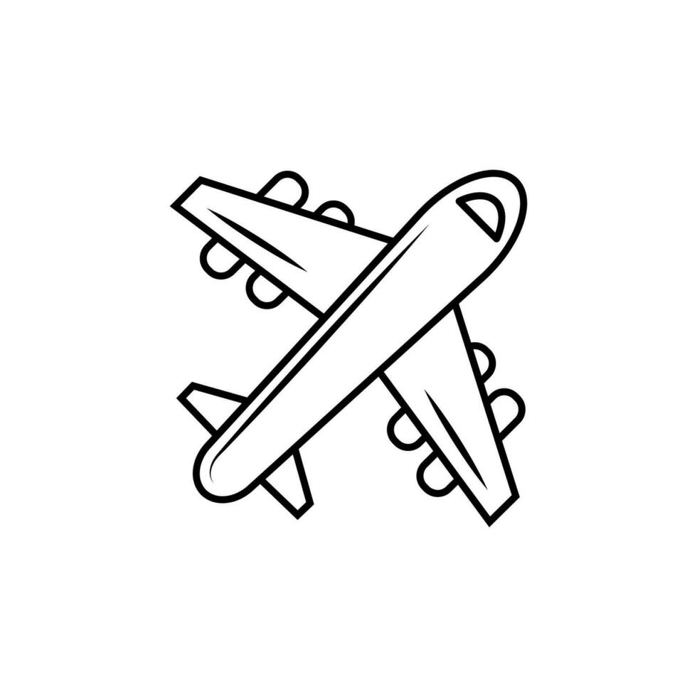 Flugzeug Linie Vektor Symbol Illustration