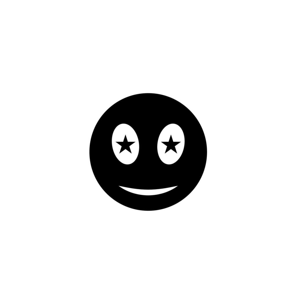 emoji, stjärnor i de ögon vektor ikon illustration