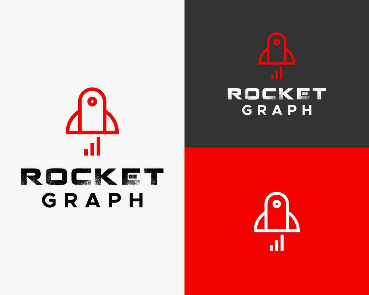 raket Graf logotyp med de title'raket Graf '' vektor