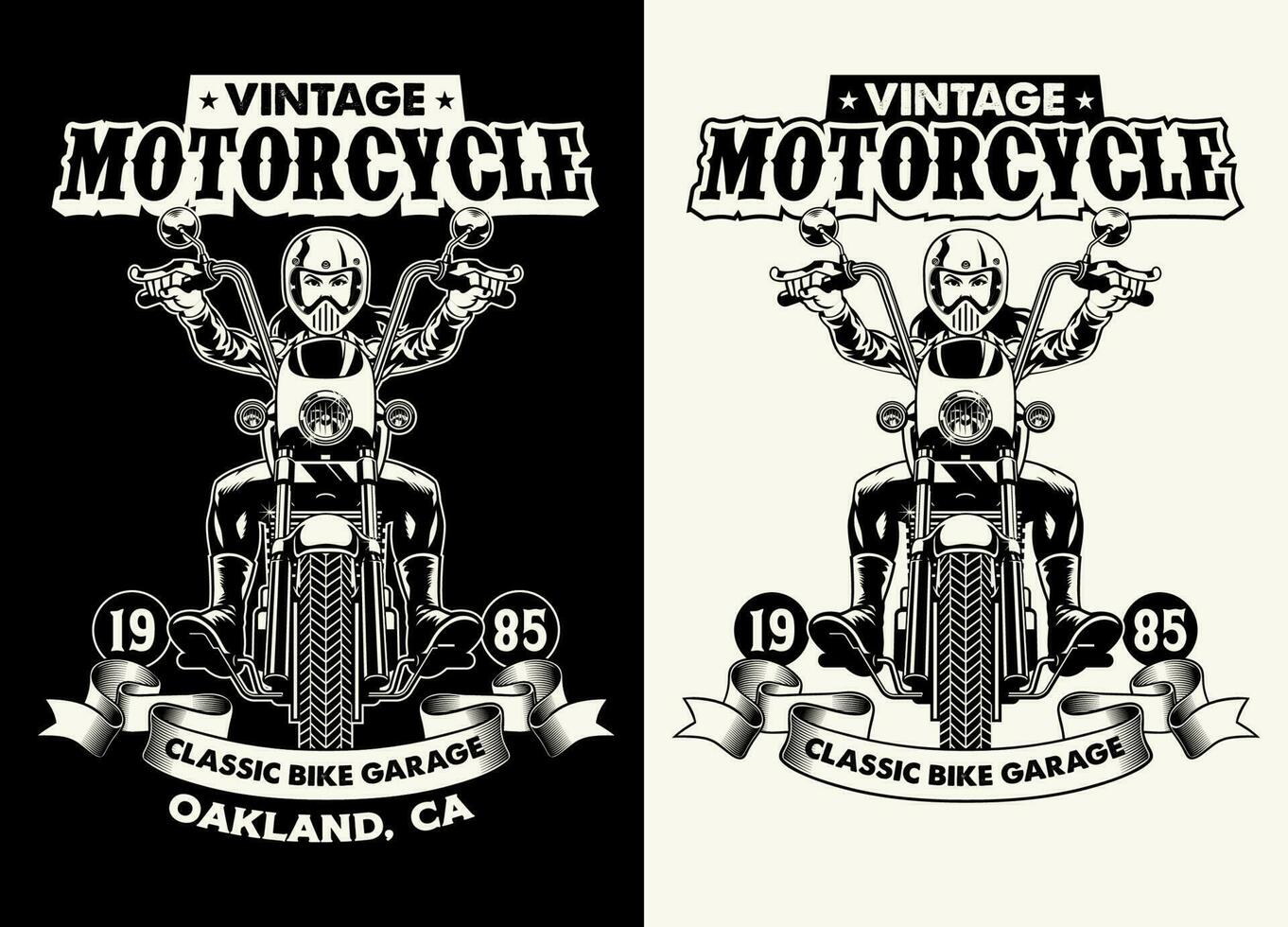 schwarz und Weiß T-Shirt Design von Frauen Motorrad Verein vektor