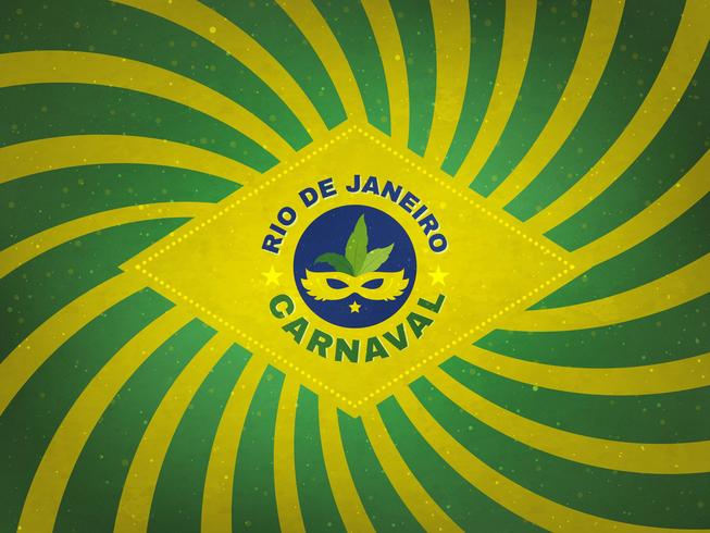 Retro Brasilien Flagge Carnaval Zelt Design vektor