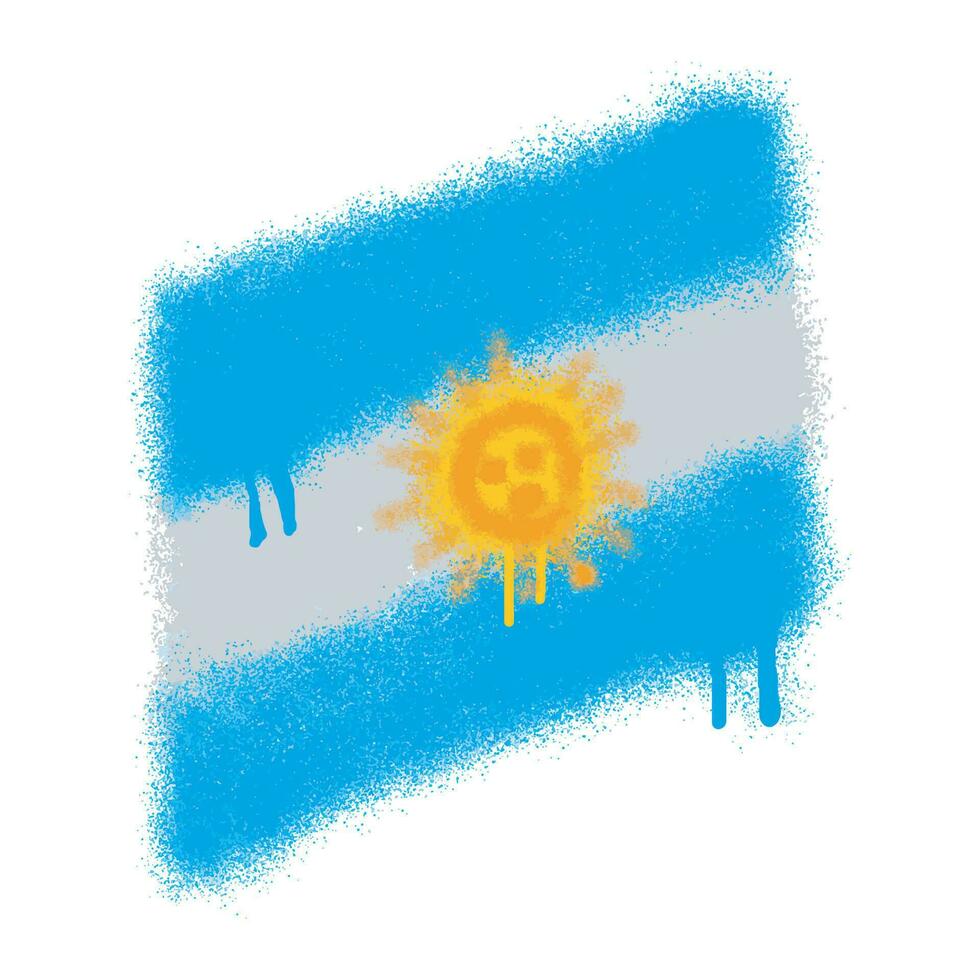 argentina flagga med spray måla vektor