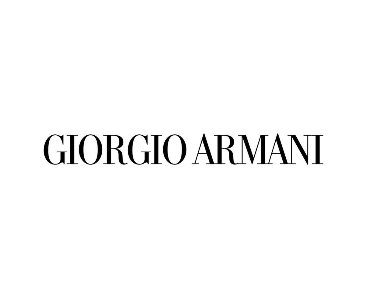 Giorgio Armani Logo Marke Kleider Symbol Name schwarz Design Mode Vektor Illustration
