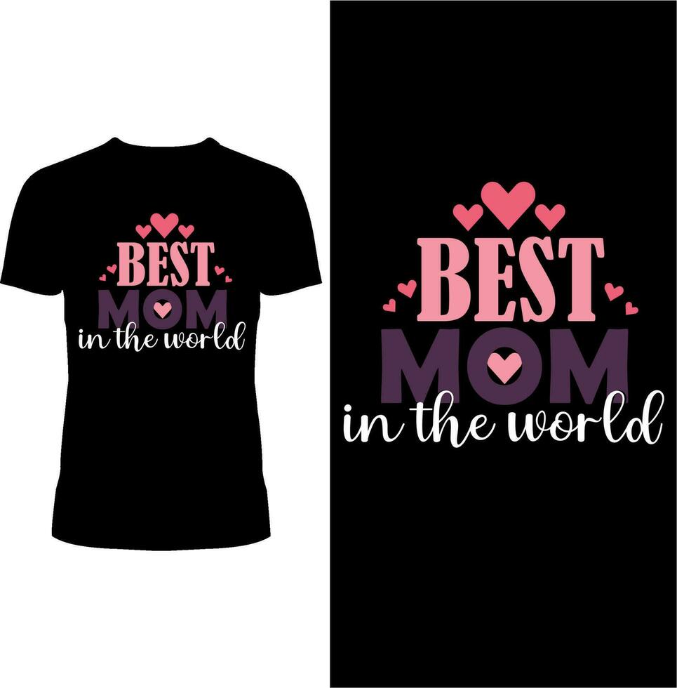 Beste Mama im das Welt Typhographie t Hemd Design vektor