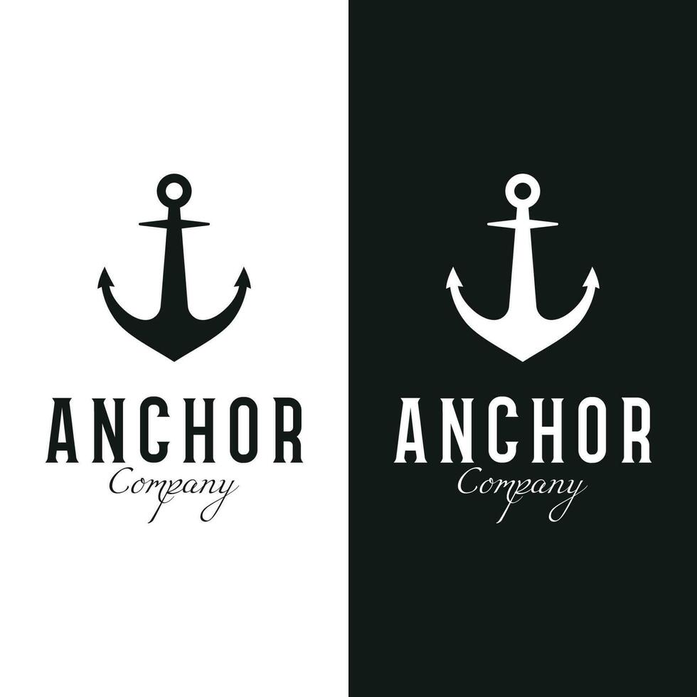 nautisk, marin ankare och rep logotyp design. logotyp för varumärke, maritima, företag och företag. vektor