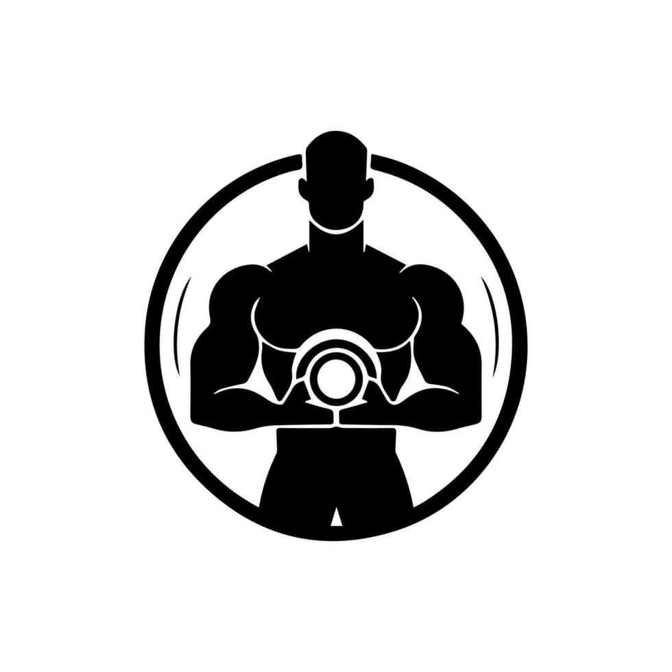 erhalten passen im Stil mit unser dynamisch Fitnessstudio Fitness Logo Design. diese sportlich Illustration ist perfekt zum Sport und Fitnessbezogen Marken. vektor