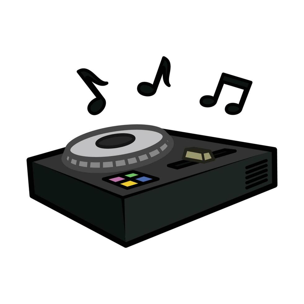 Single Jogwheel dj Regler. Neu Jahr Symbol Vektor Illustration