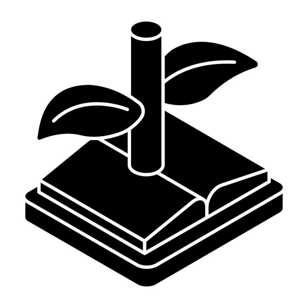 webeditierbar Design Symbol von Öko Buch vektor