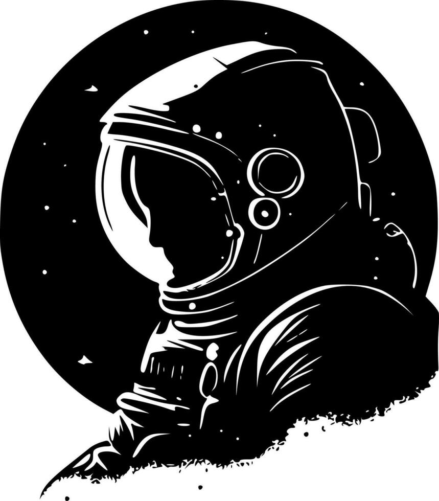 Astronaut - - hoch Qualität Vektor Logo - - Vektor Illustration Ideal zum T-Shirt Grafik