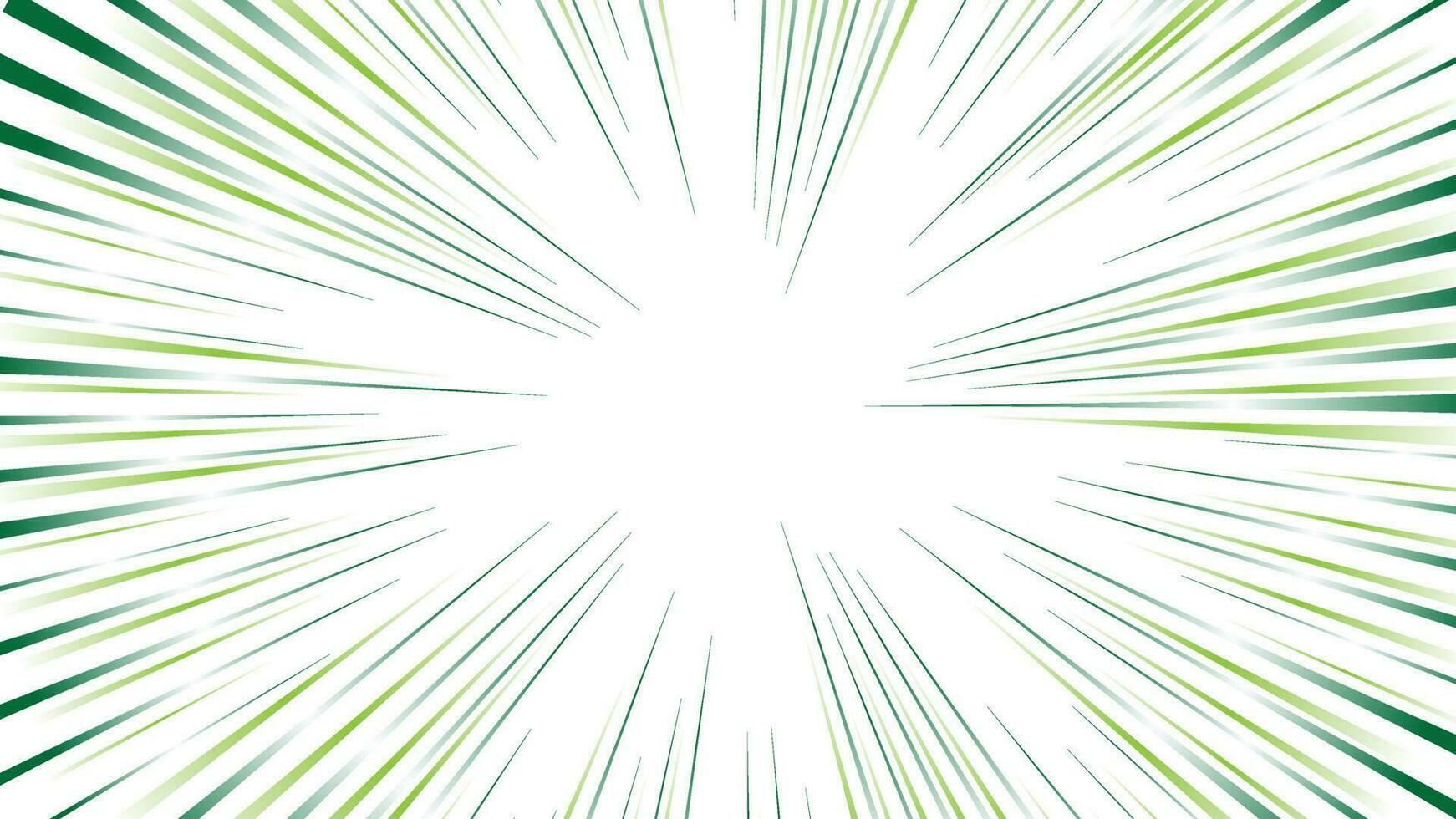 grön abstrakt bakgrund med strålar och en hastighet mötande rader bakgrund design för komisk eller Övrig. vektor eps med 16.9 aspekt förhållande.