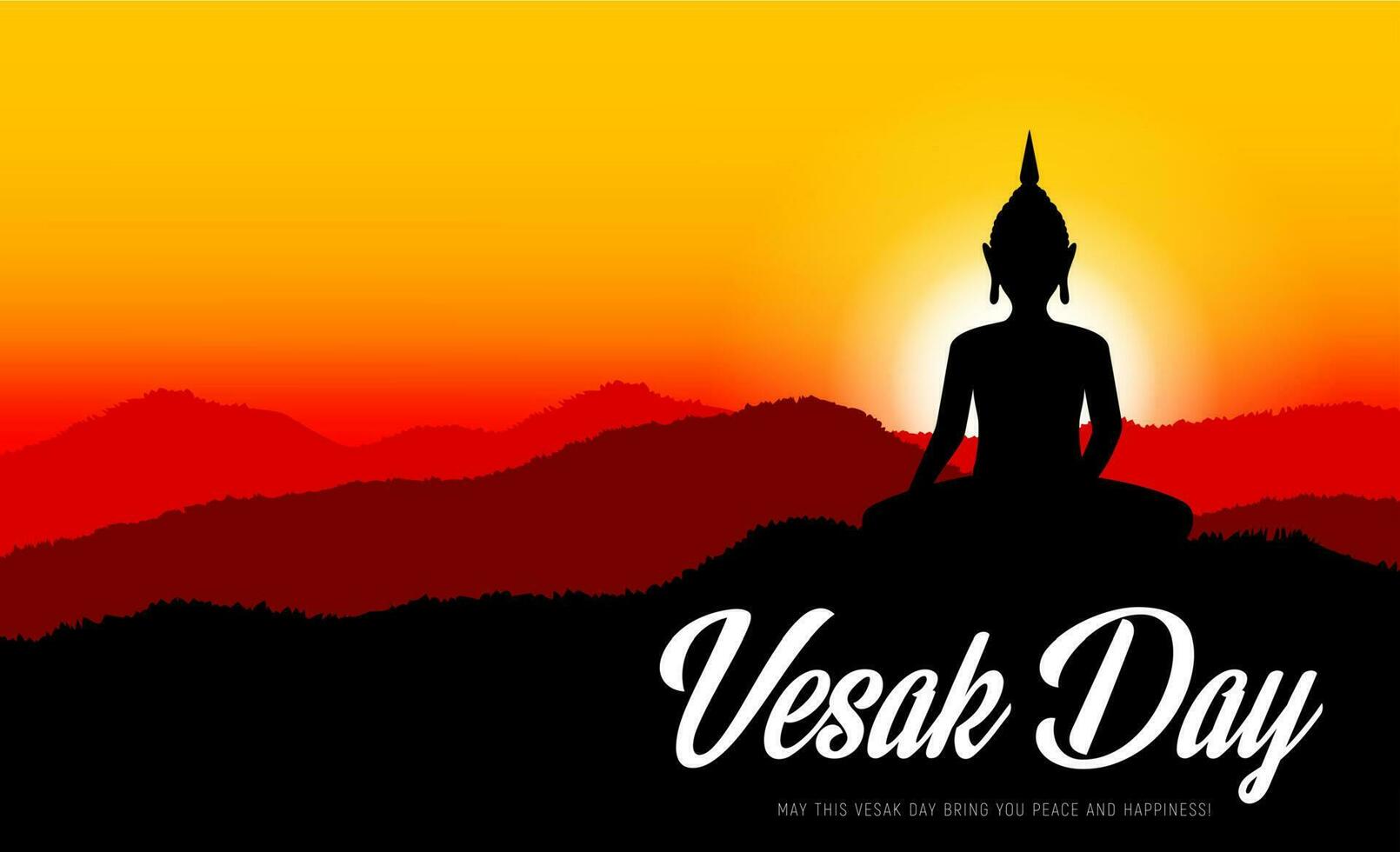 Vesak buddha dag, buddhism religion Semester vektor