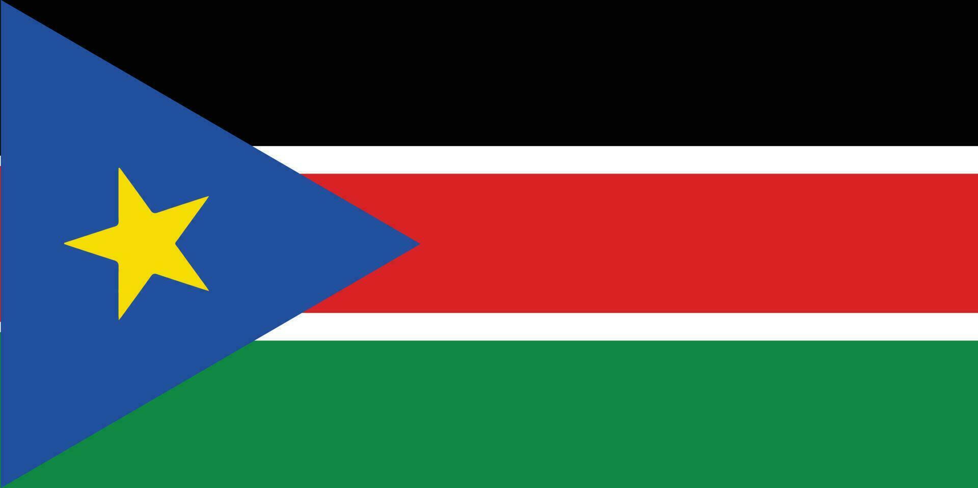 flagga av söder sudan.nationell flagga av söder sudan vektor