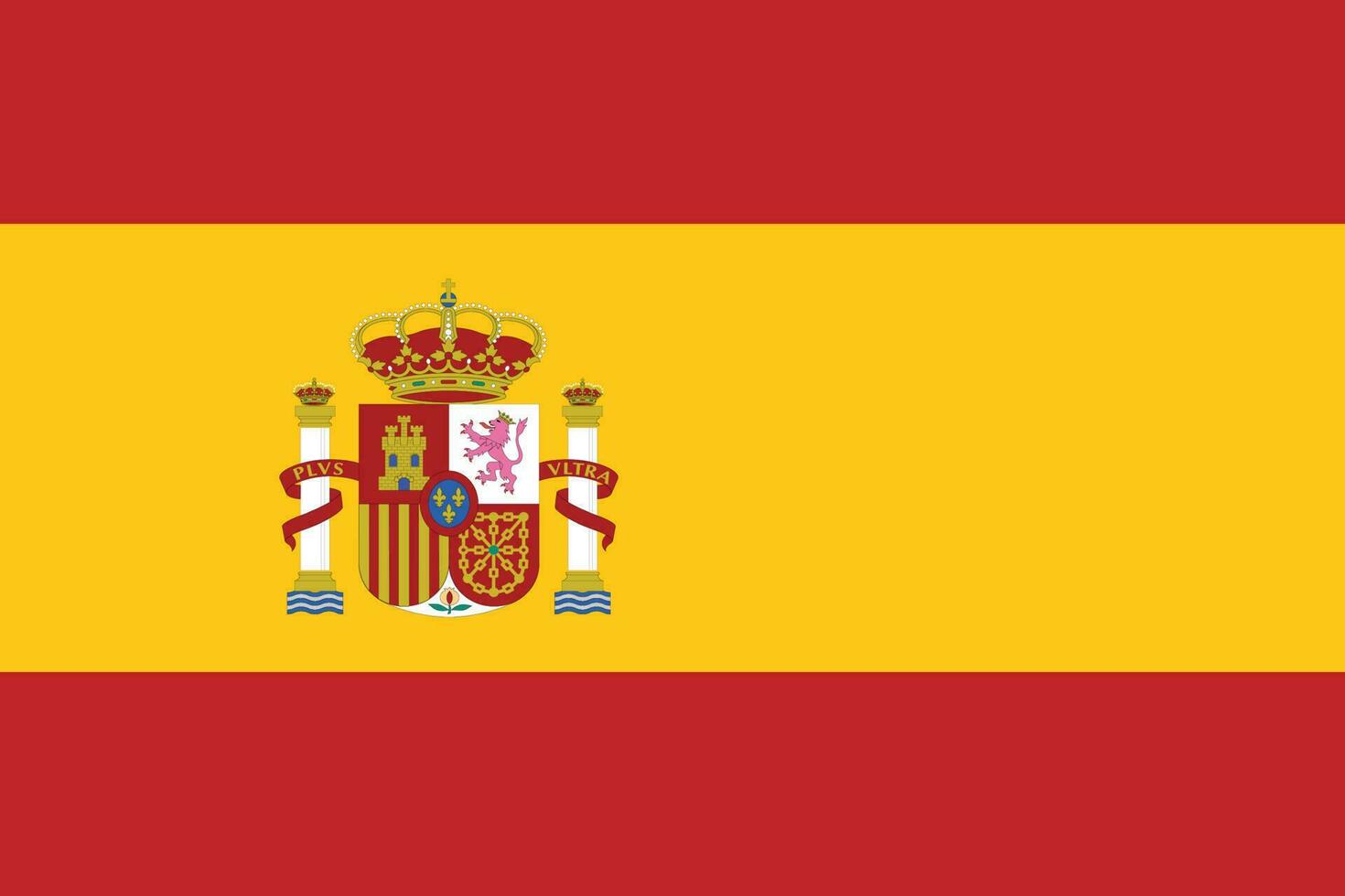 flagga av spanien.nationell flagga av Spanien vektor