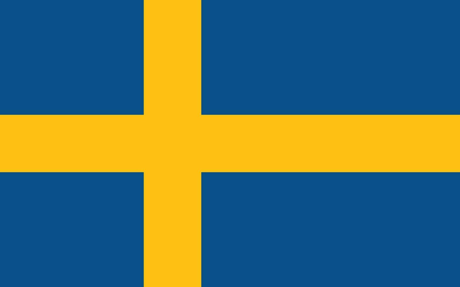 Flagge von Schweden.national Flagge von Schweden vektor