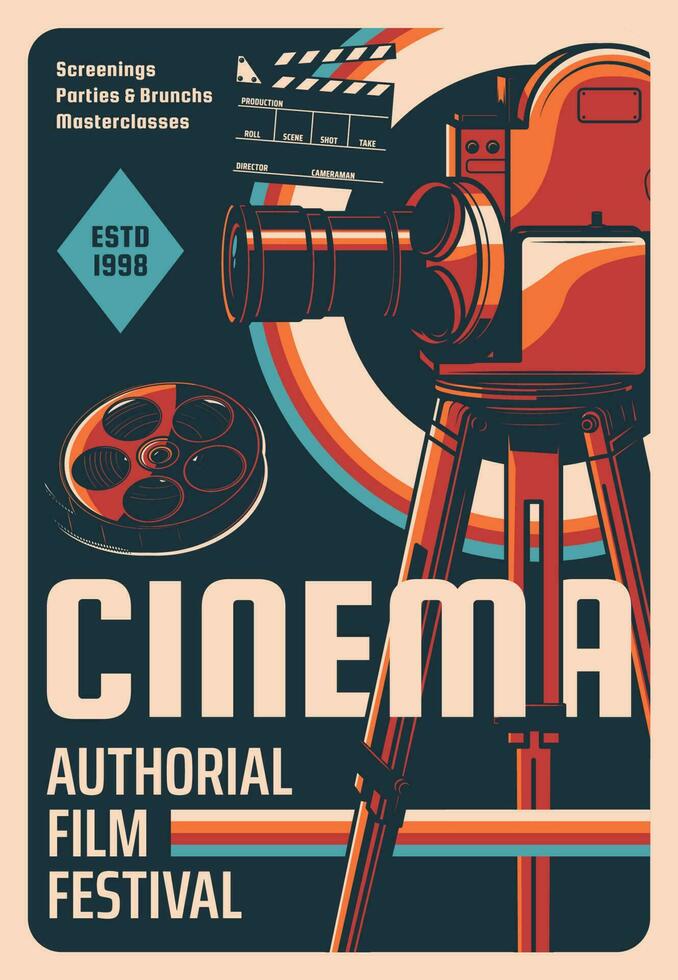 Film Festival, Kino Industrie Meisterklasse Poster vektor