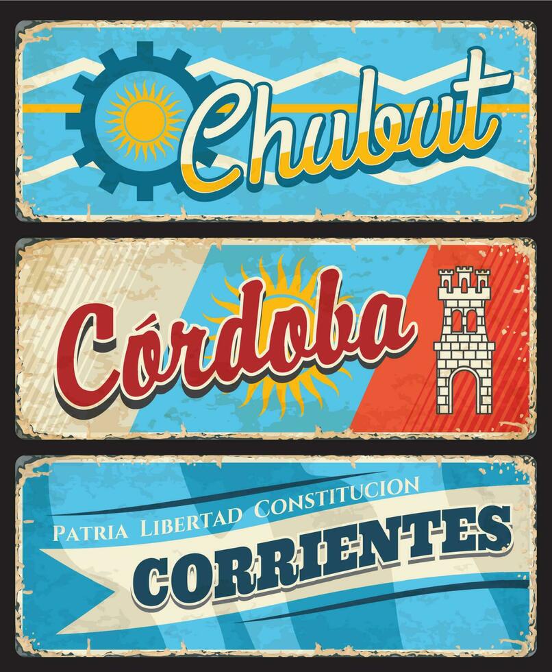 chubut, Cordoba, corrientes, argentine provinser vektor