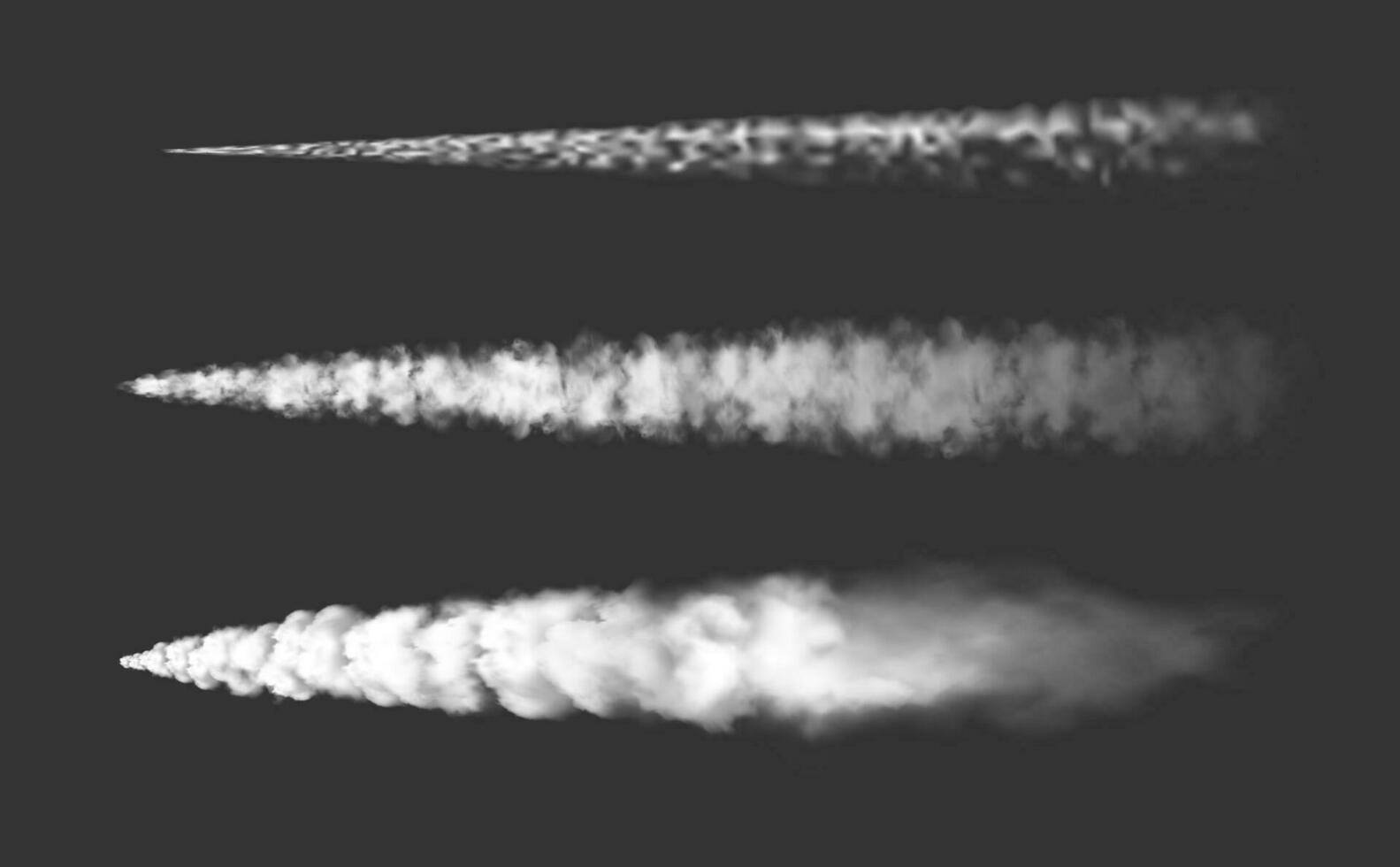 flygplan chemtrails, plan ånga jets, rök spår vektor