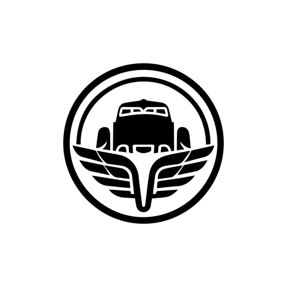 Transport van Logo Design erfasst das Geist von Bewegung und Fortschritt, perfekt zum Logistik und transportbezogen Marken. vektor