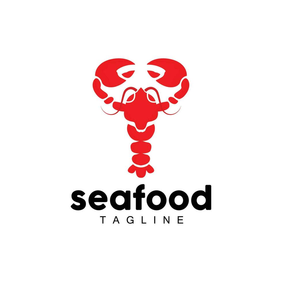 hummer logotyp, enkel minimalistisk design, räkor skaldjur mat vektor, illustration symbol ikon vektor