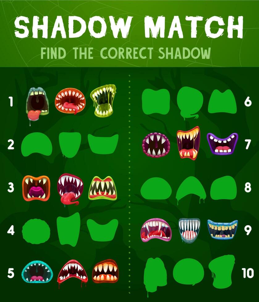Kind Schatten passend Spiel mit Monster Maws vektor