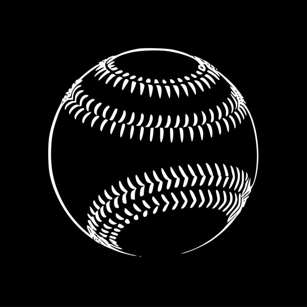 baseboll - minimalistisk och platt logotyp - vektor illustration