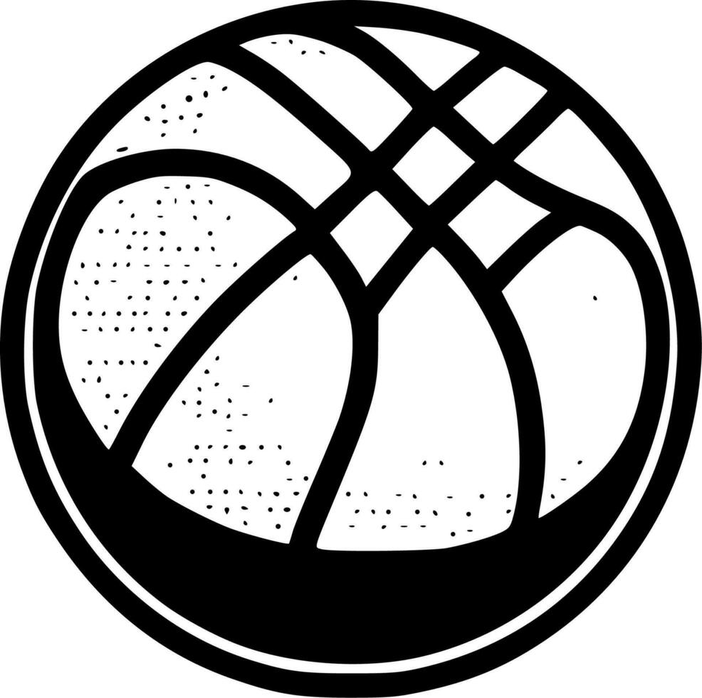Basketball - - minimalistisch und eben Logo - - Vektor Illustration