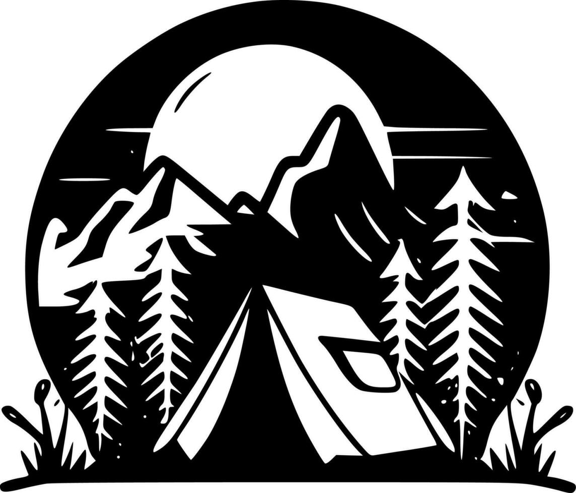 Camping - - hoch Qualität Vektor Logo - - Vektor Illustration Ideal zum T-Shirt Grafik