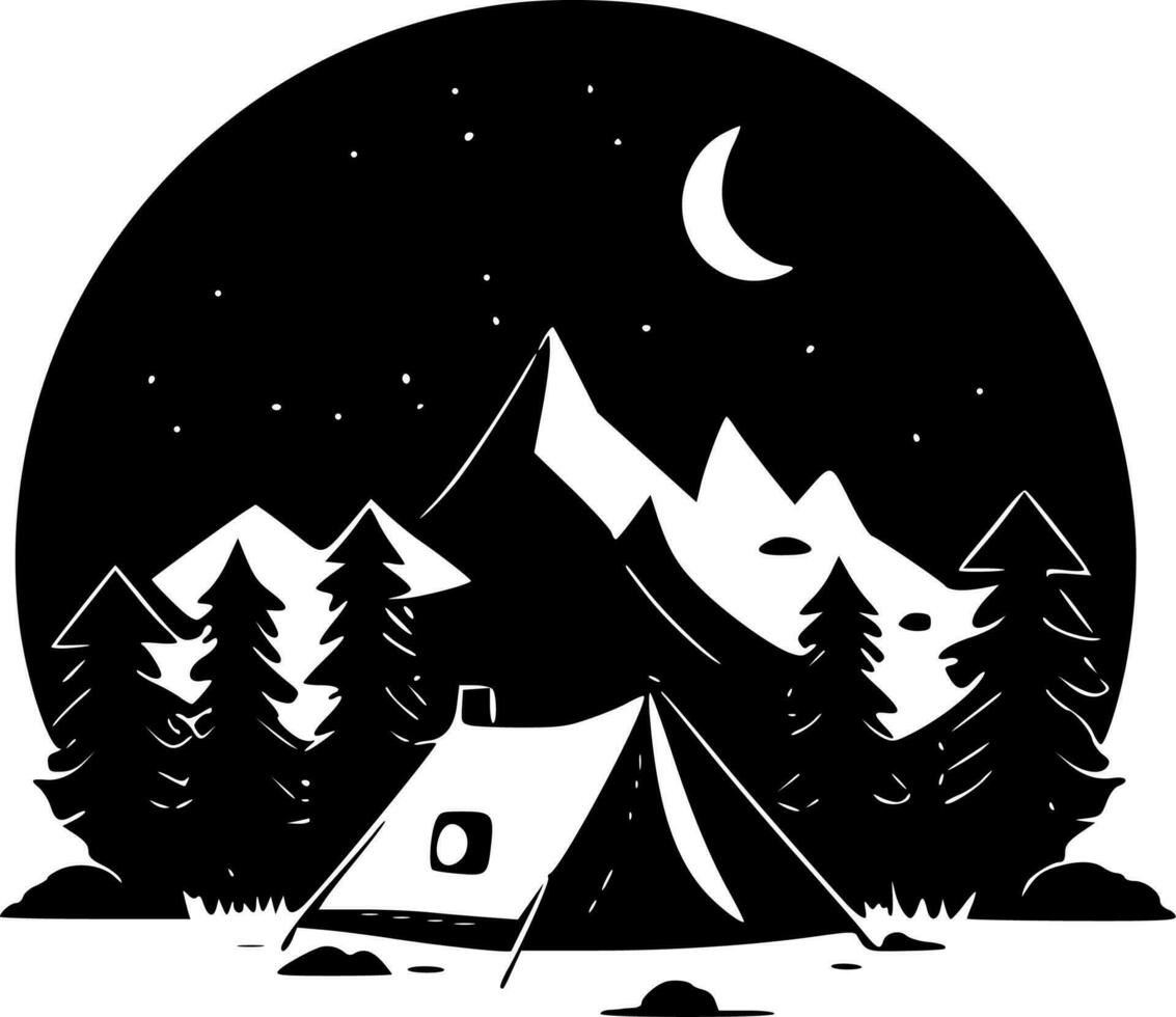 Camping - - hoch Qualität Vektor Logo - - Vektor Illustration Ideal zum T-Shirt Grafik