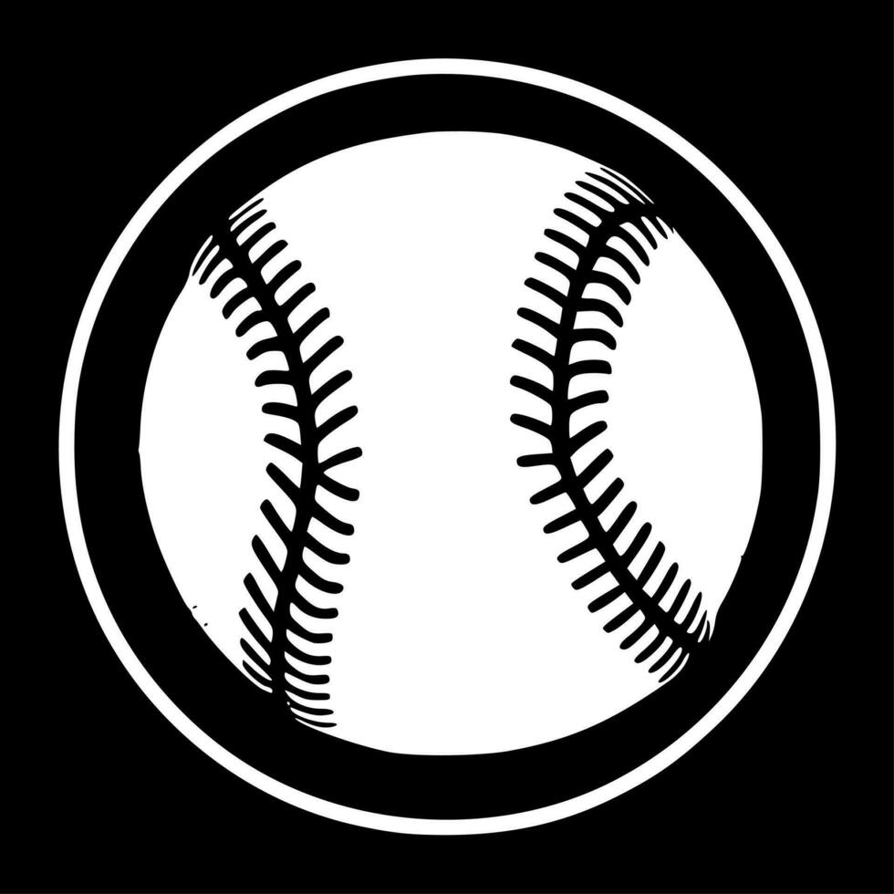 Baseball - - minimalistisch und eben Logo - - Vektor Illustration