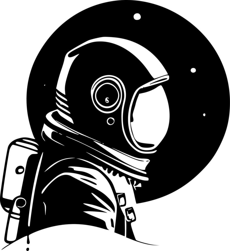 Astronaut - - minimalistisch und eben Logo - - Vektor Illustration