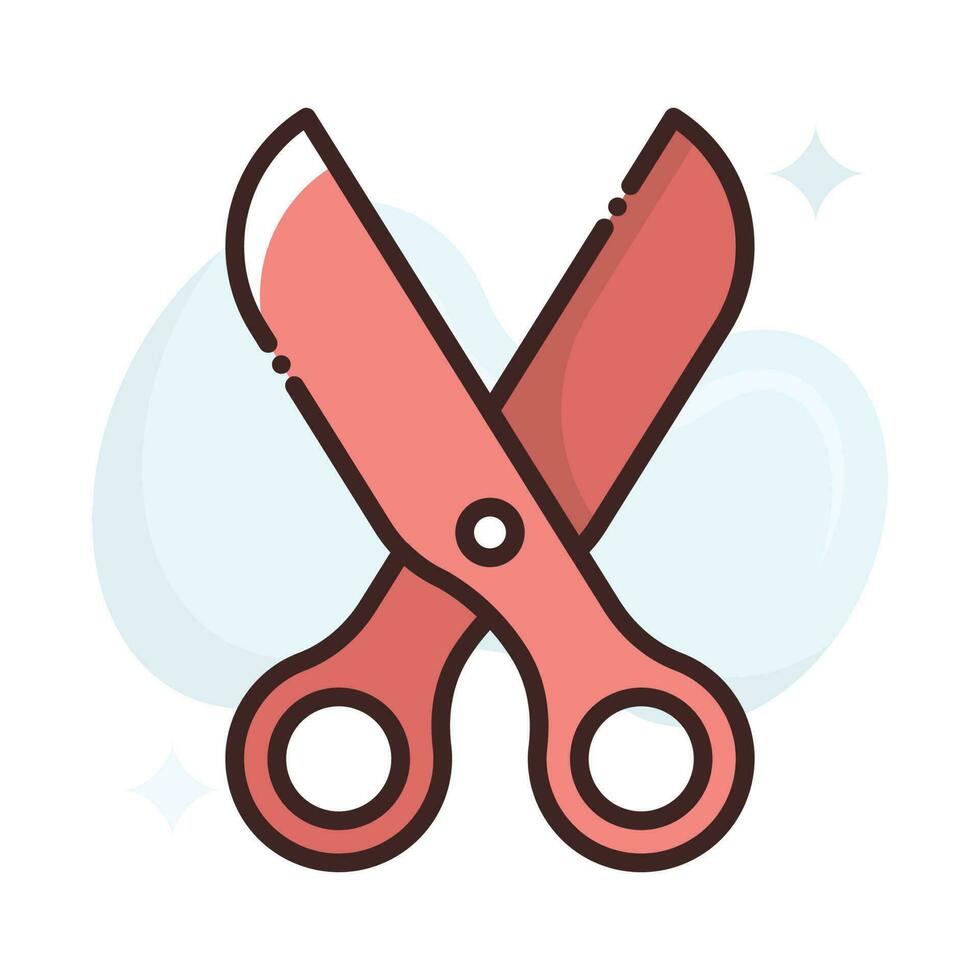 scissor vektor fylla översikt icon.enkel stock illustration stock.eps 10