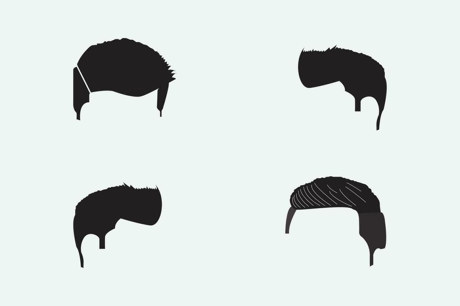 Männer Haar Illustration, Männer Haar Vektor Illustration, Haar Stile