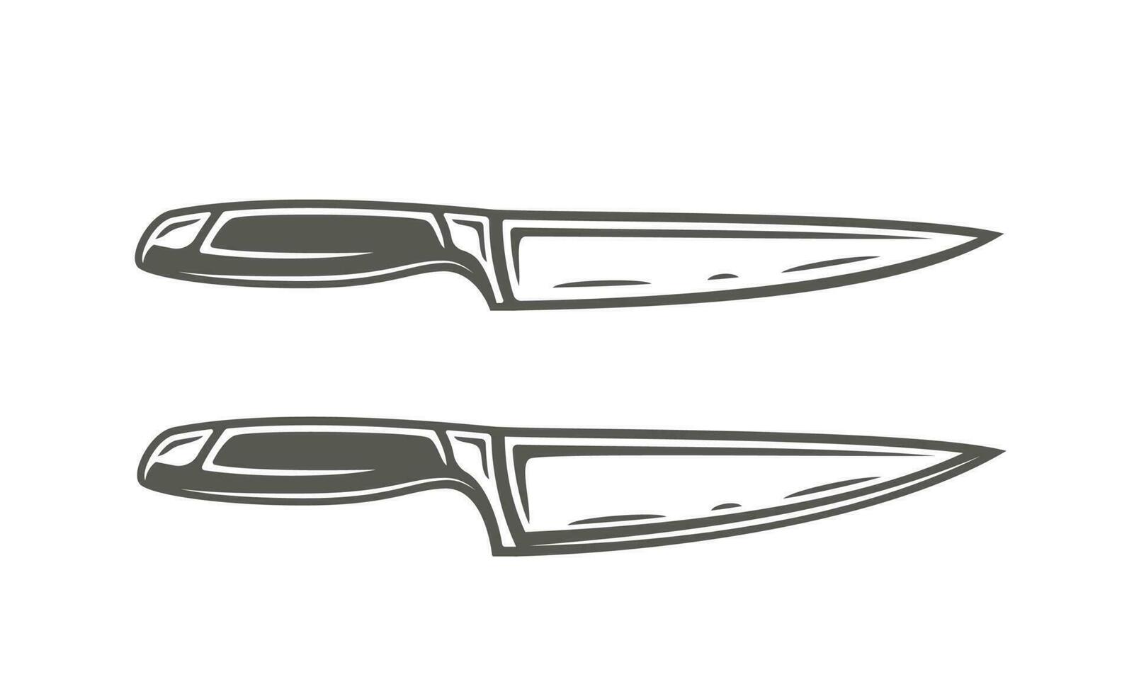 einstellen von Messer isoliert auf Weiß Hintergrund vektor