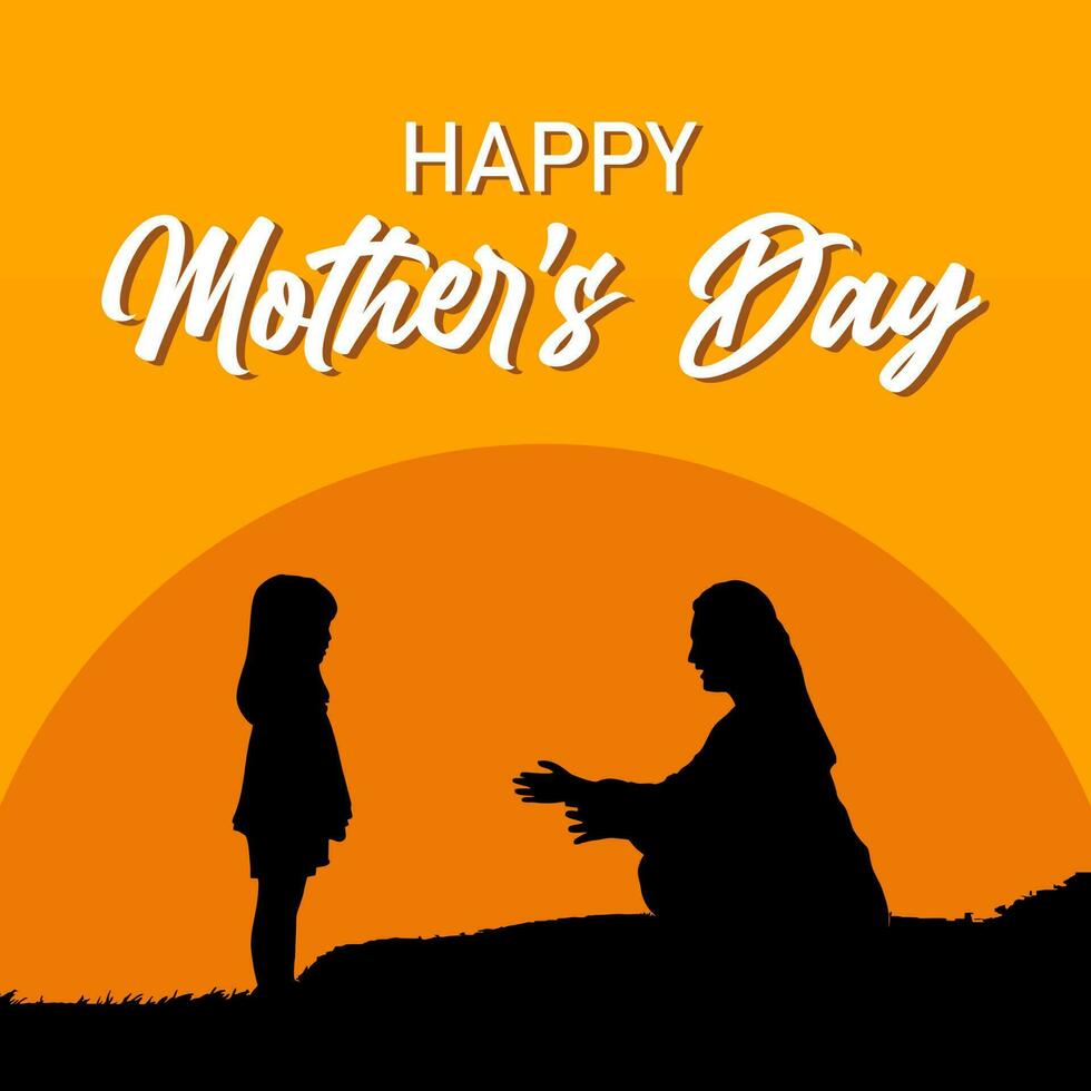 glücklich Mütter Tag. glücklich Mutter Tag Design Illustration glücklich Mutter Tag Hintergrund. Mutter Tag Poster. Mütter Tag Gruß Einladung. vektor