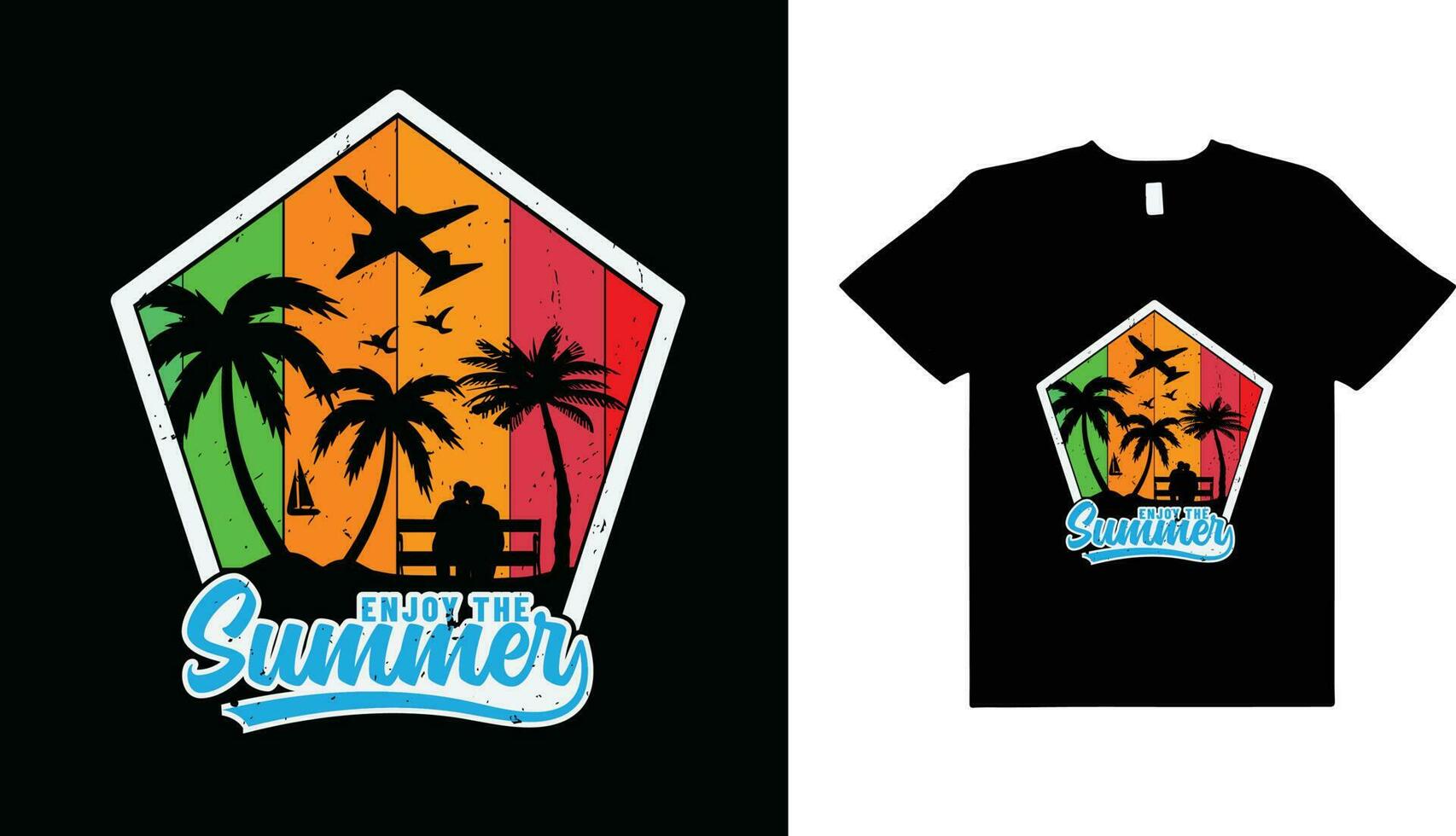 sommar t-shirt design vektor