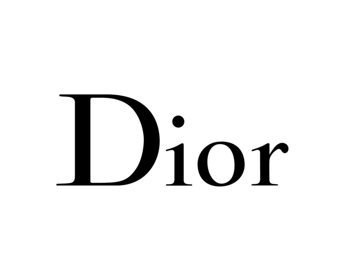 dior logotyp varumärke svart design symbol lyx kläder mode vektor illustration