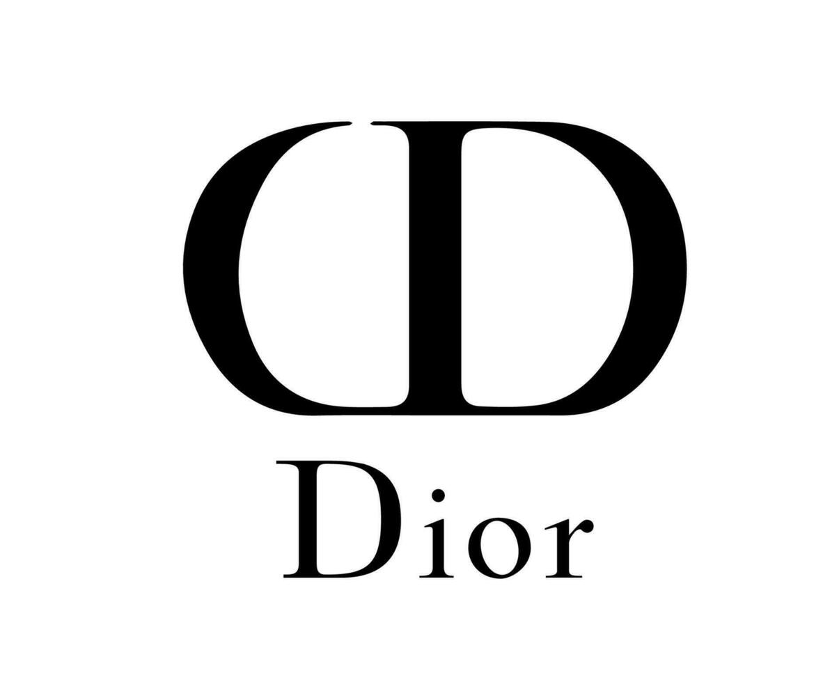 dior logotyp varumärke lyx kläder symbol svart design mode vektor illustration