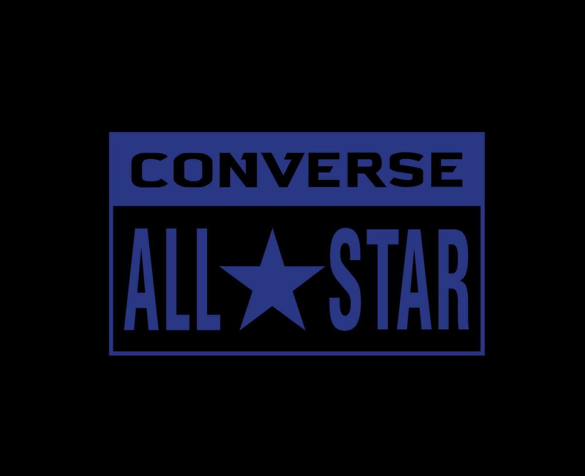 samtala Allt stjärna varumärke namn blå logotyp symbol skor design vektor illustration med svart bakgrund