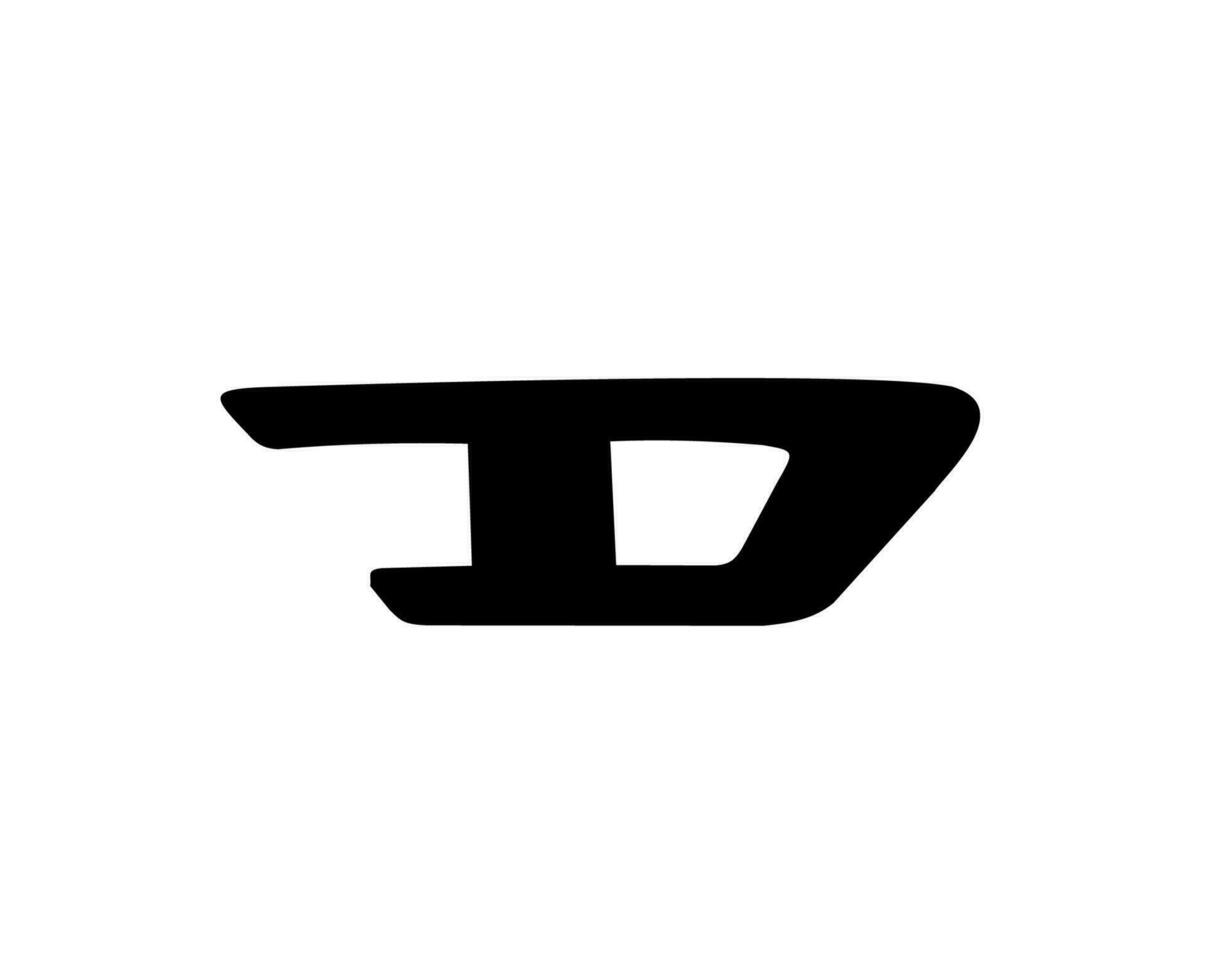 diesel logotyp symbol varumärke svart design lyx kläder mode vektor illustration