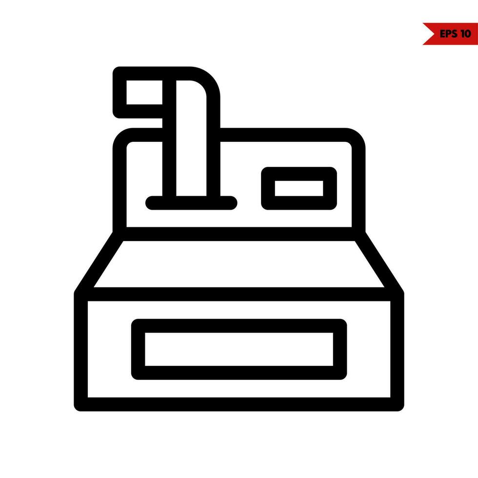 Kassierer Maschine Linie Symbol vektor