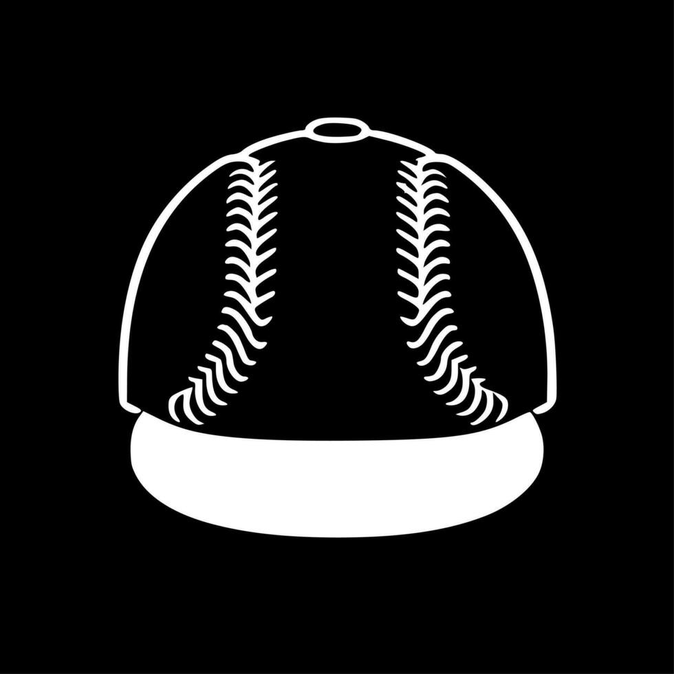 baseboll, svart och vit vektor illustration