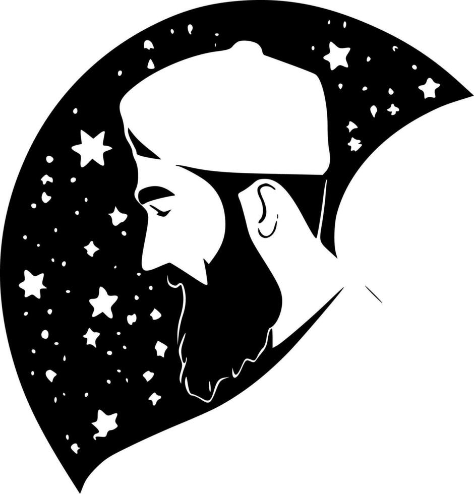 islam - minimalistisk och platt logotyp - vektor illustration